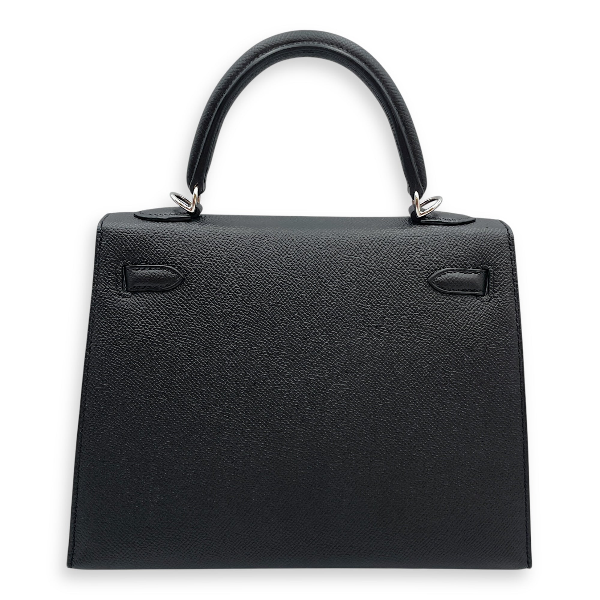 Sellier Kelly 25 Black in Epsom, Palladium hardware