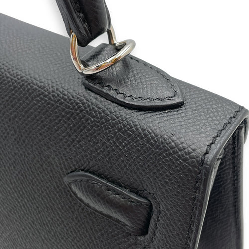 Sellier Kelly 25 Black in Epsom, Palladium hardware