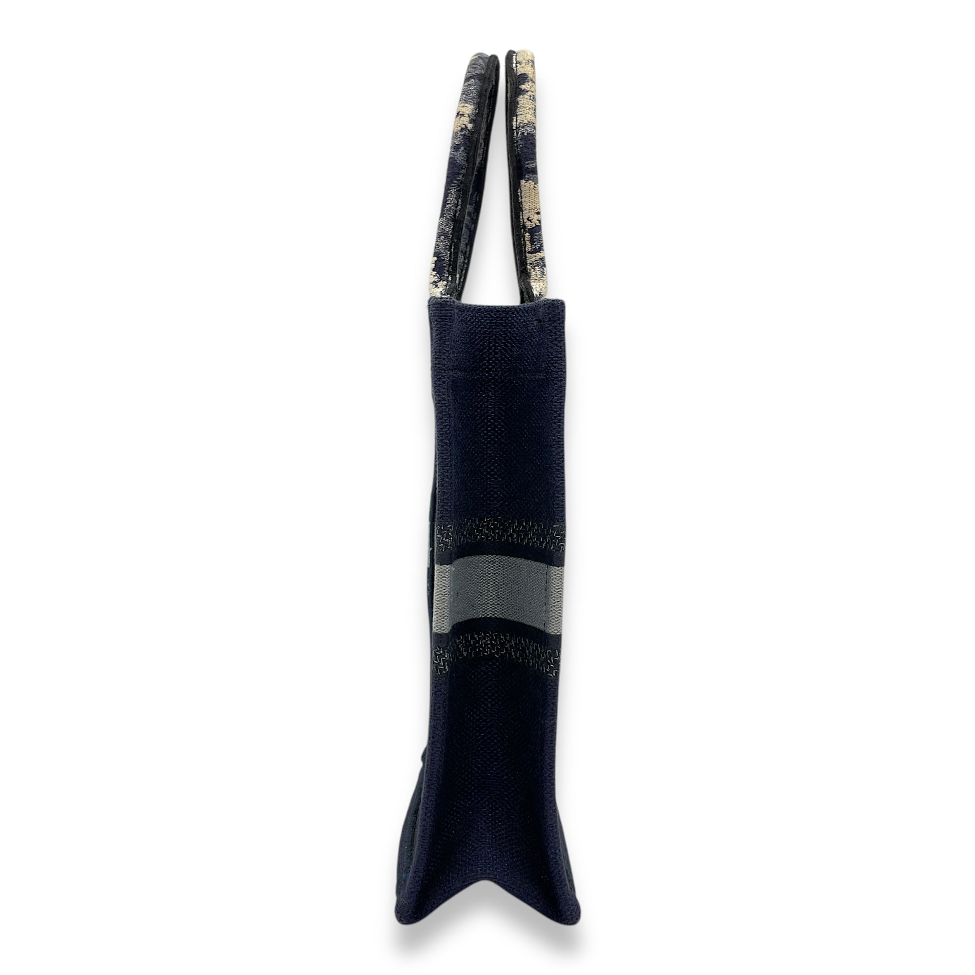 Vertical Blue Book Tote in Canvas