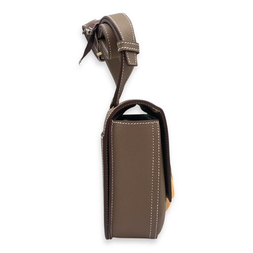 Della Cavalleria Mini Etoupe in Epsom, Gold hardware