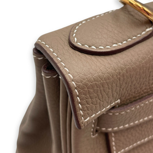Kelly 28 Etoupe in Togo, Gold hardware