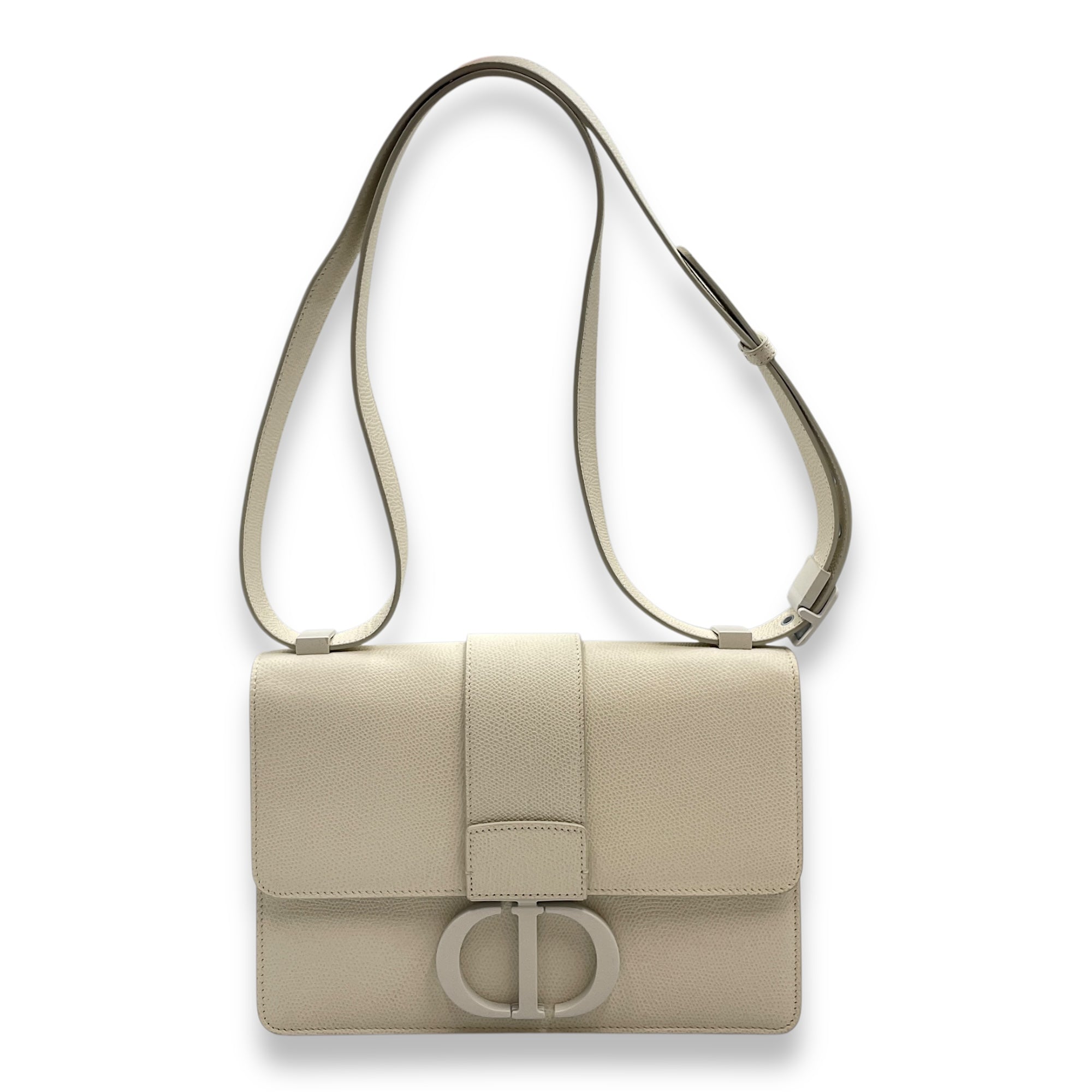 Montaigne 30 White Shoulder Bag , Ultra Matte hardware