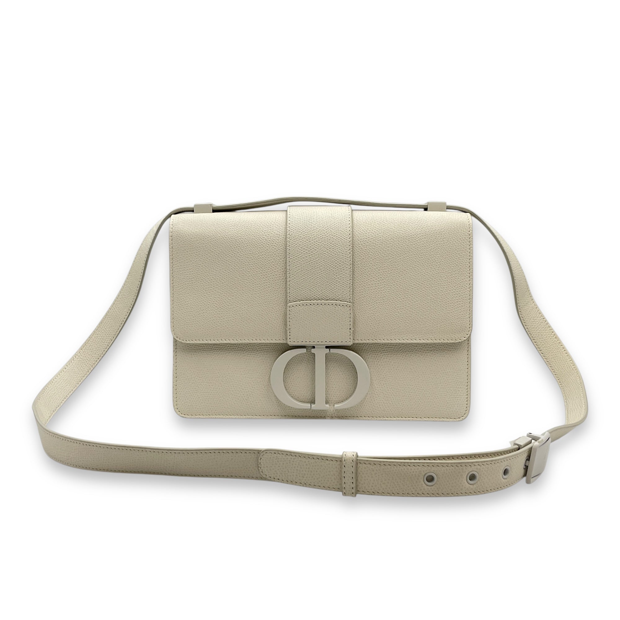 Montaigne 30 White Shoulder Bag , Ultra Matte hardware