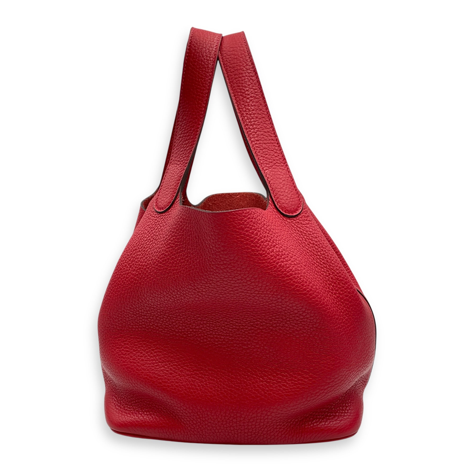 Picotin 22 Rouge Casaque in Clemence, Palladium hardware