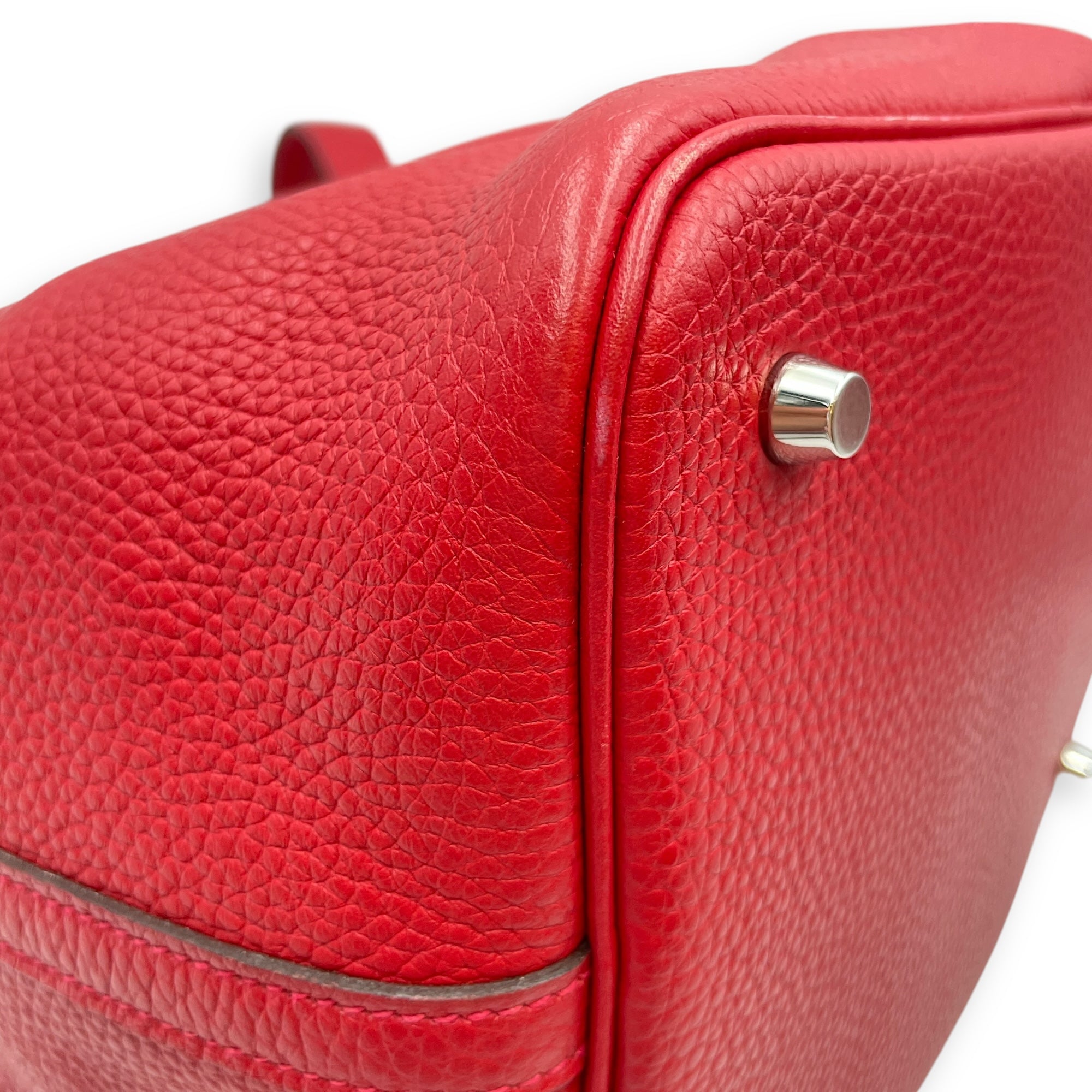 Picotin 22 Rouge Casaque in Clemence, Palladium hardware