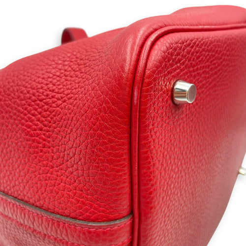 Picotin 22 Rouge Casaque in Clemence, Palladium hardware