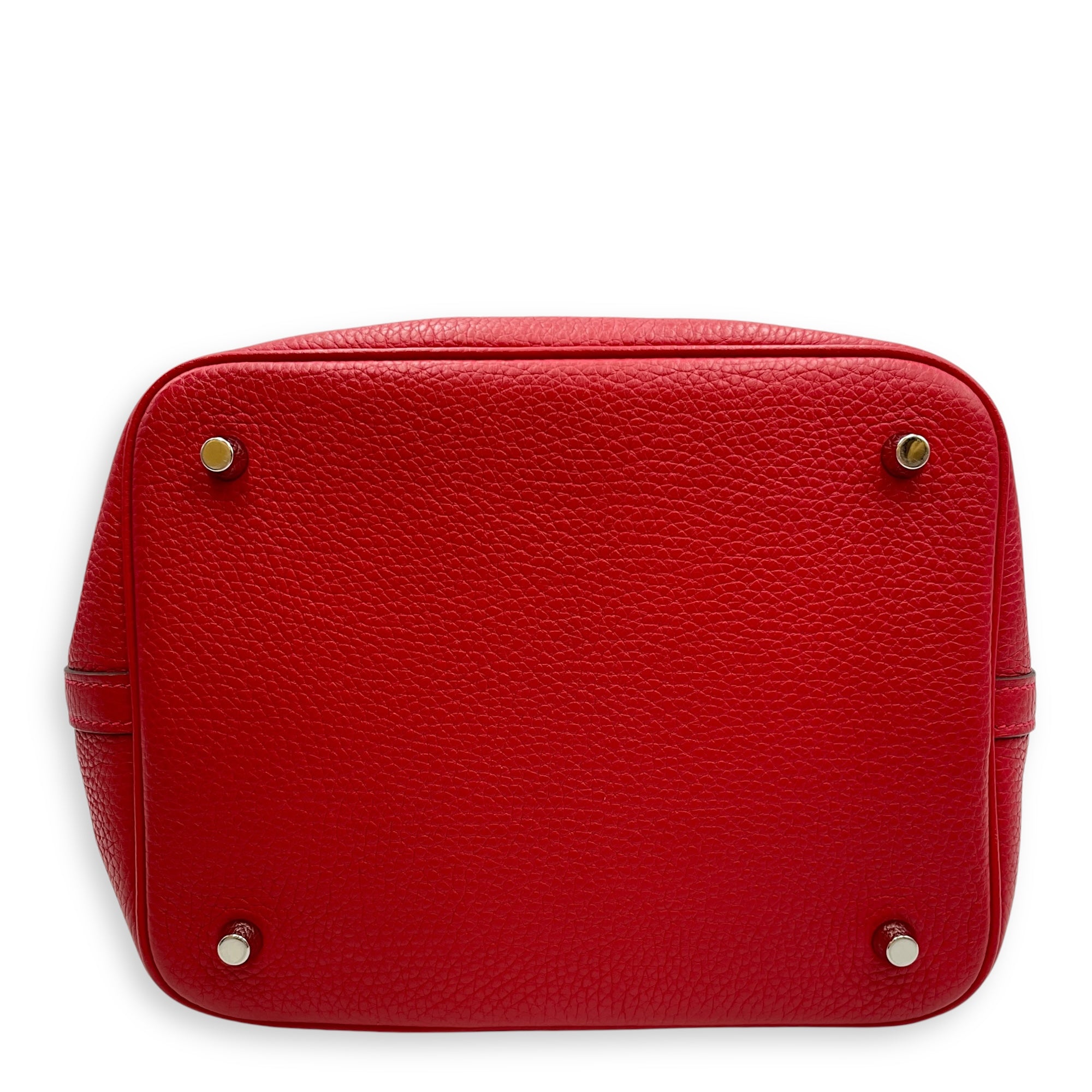 Picotin 22 Rouge Casaque in Clemence, Palladium hardware