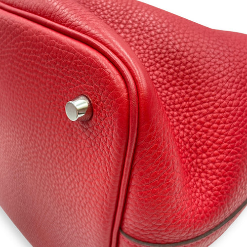 Picotin 22 Rouge Casaque in Clemence, Palladium hardware