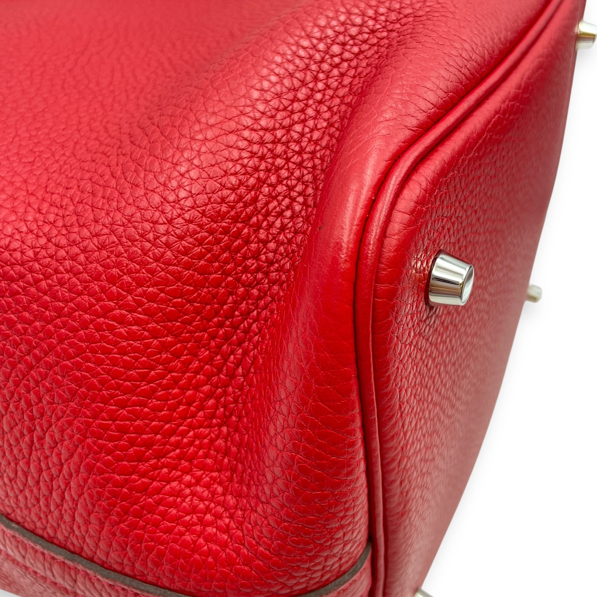Picotin 22 Rouge Casaque in Clemence, Palladium hardware