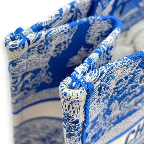 Dior Medium Blue Book Tote in Canvas