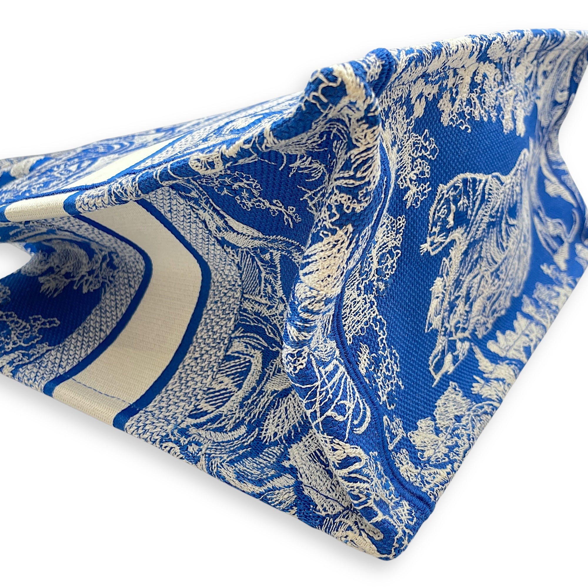 Dior Medium Blue Book Tote in Canvas