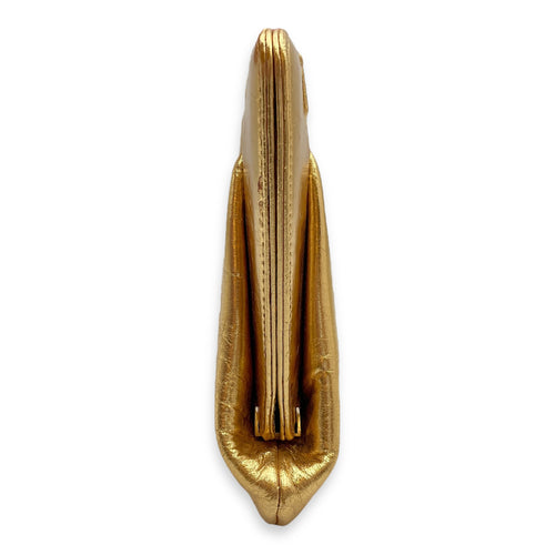 Distressed Evening Metallic Gold Clutch