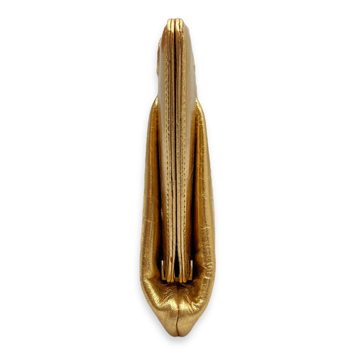 Distressed Evening Metallic Gold Clutch