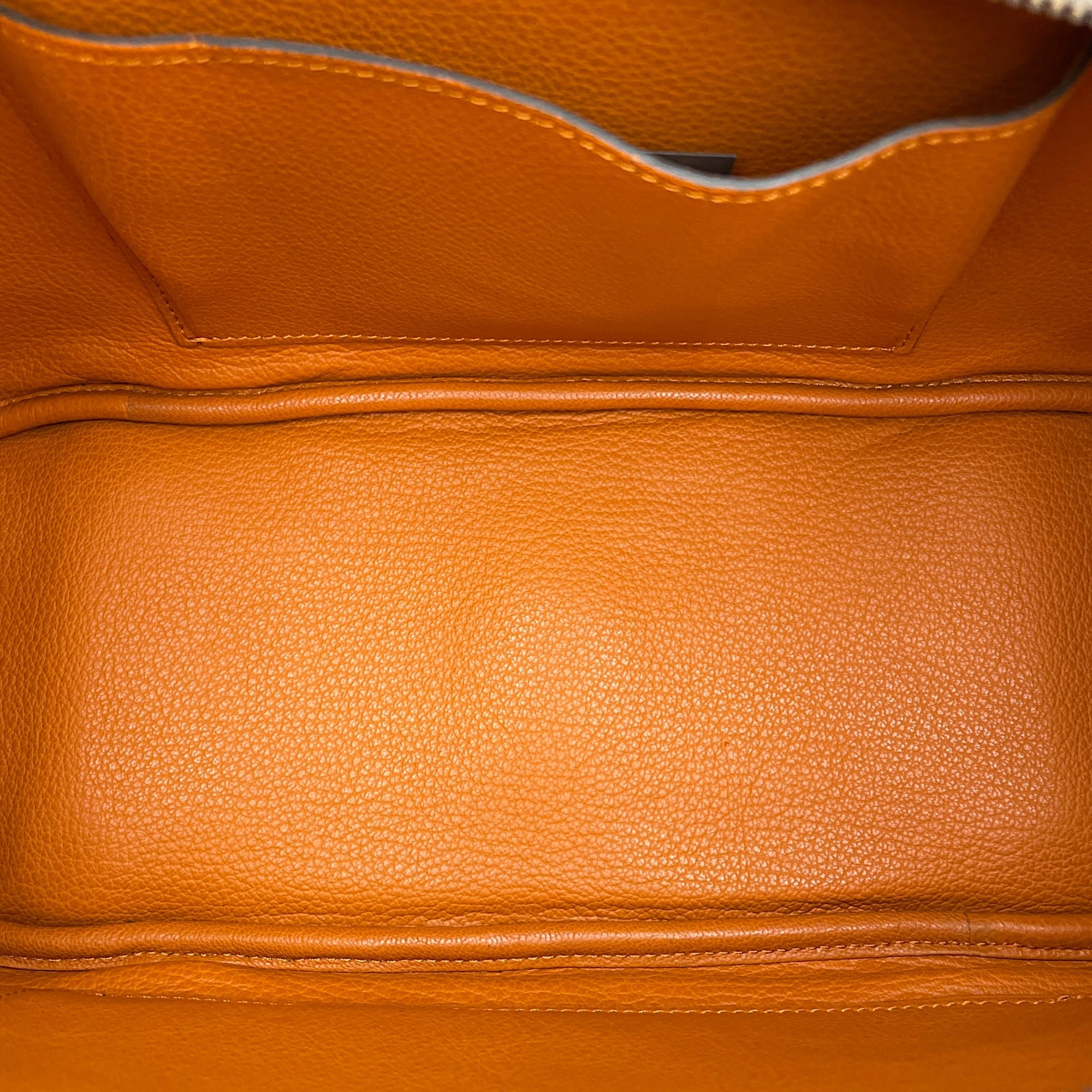 Paris Beige Top Handle Bag in Calfskin, Silver hardware
