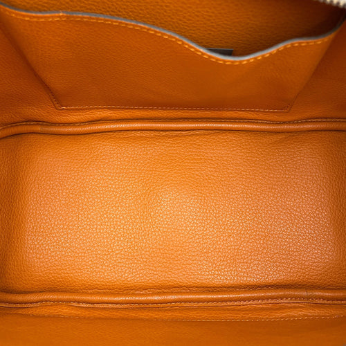 Paris  Beige Top Handle Bag in Calfskin Silver hardware CL2509-15566 6