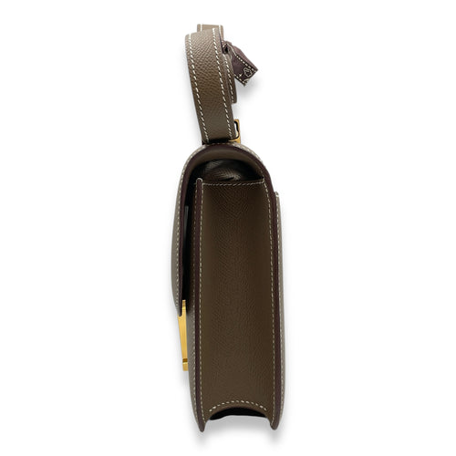 Constance 1 24 Etoupe in Epsom, Gold hardware