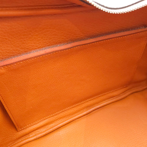 Paris Beige Top Handle Bag in Calfskin, Silver hardware