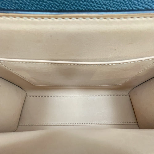 Gabrielle PM Green Crossbody Bag in Calfskin, Gold hardware