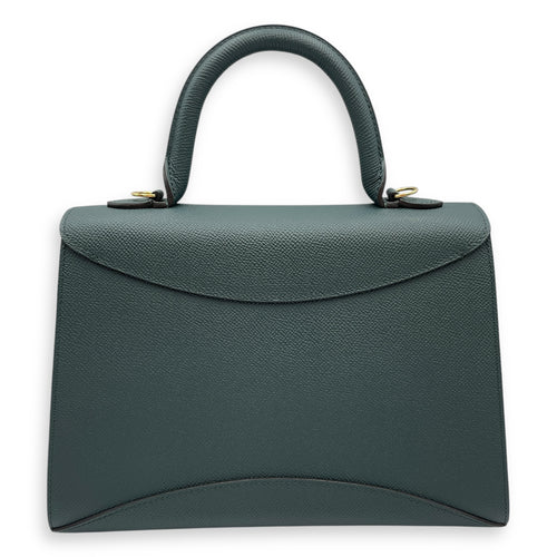 Gabrielle PM Green Crossbody Bag in Calfskin, Gold hardware