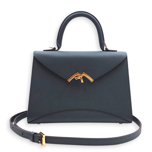 Gabrielle PM Green Crossbody Bag in Calfskin, Gold hardware