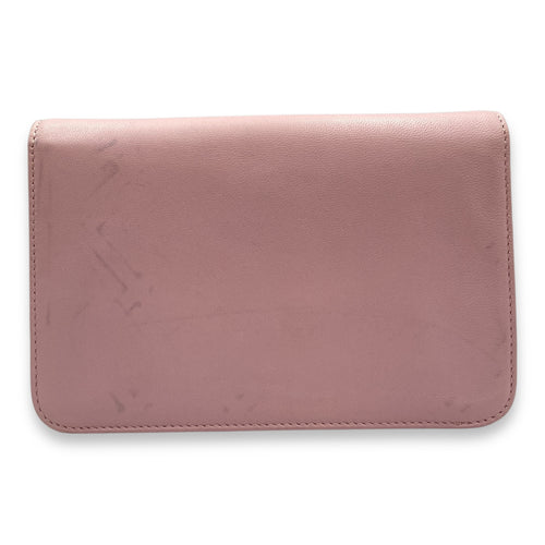 Tribals Promenade Pink Wallet on Chain in Lambskin, Silver hardware