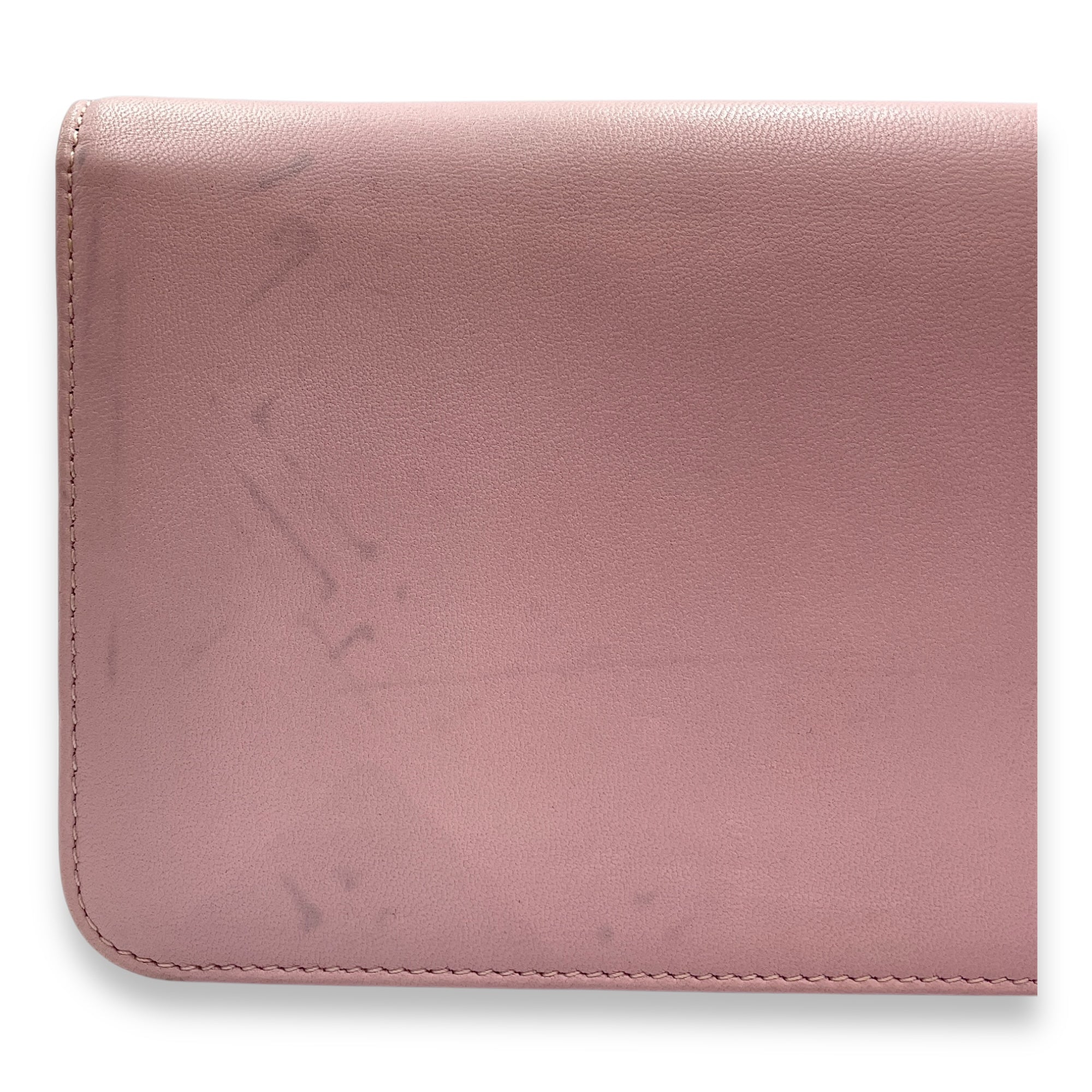 Tribals Promenade Pink Wallet on Chain in Lambskin, Silver hardware