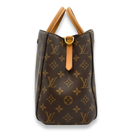 Montaigne Brown Monogram Shoulder Bag in Canvas, Gold hardware