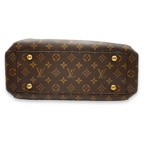 Montaigne Brown Monogram Shoulder Bag in Canvas, Gold hardware