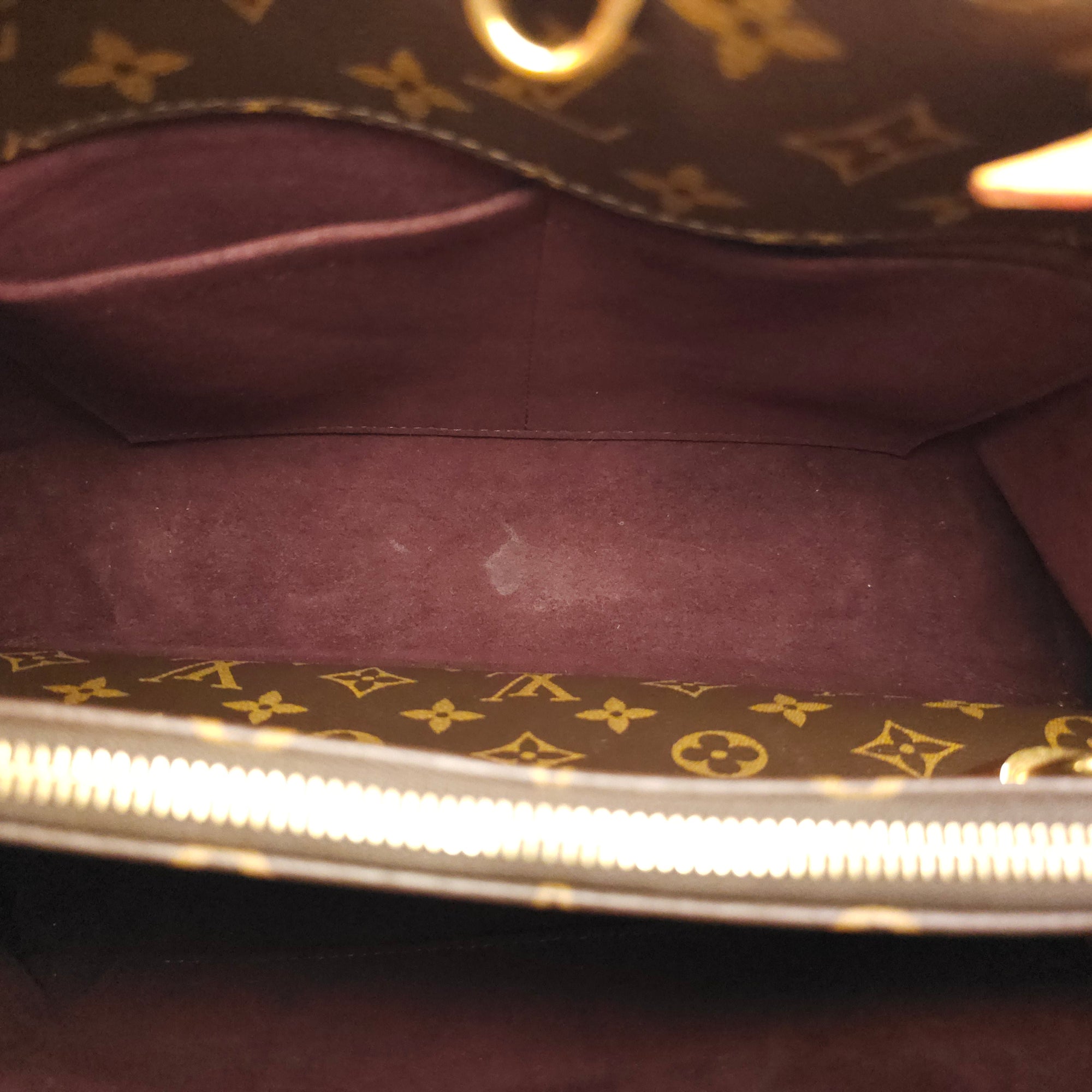 Montaigne Brown Monogram Shoulder Bag in Canvas, Gold hardware