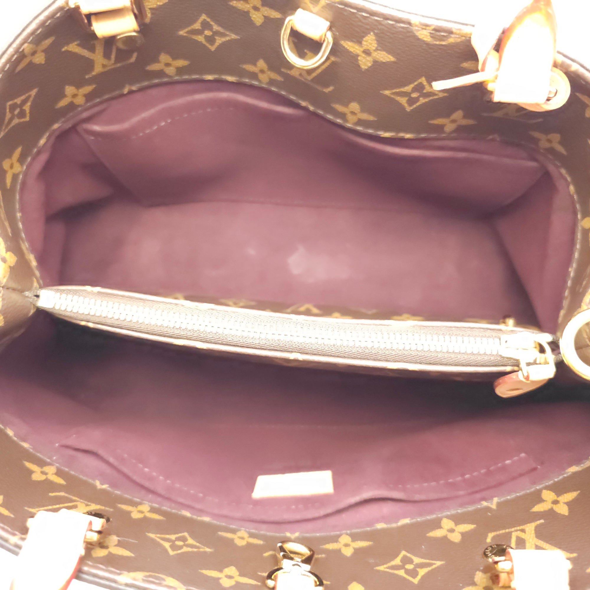 Montaigne Brown Monogram Shoulder Bag in Canvas, Gold hardware