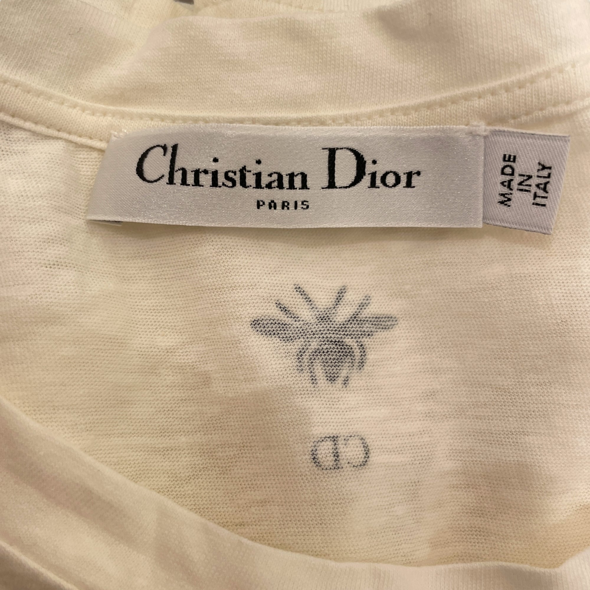 S/S T-Shirt Tiger Motif XS Cream/Orange Ready-To-Wear in Cotton