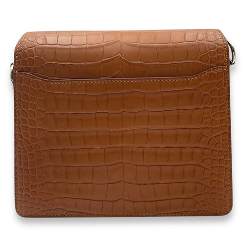 Roulis Mini Gold in Matte Alligator, Palladium hardware