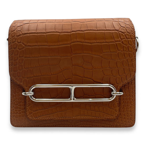 Roulis Mini Gold in Matte Alligator Palladium hardware CL2508-14654 1