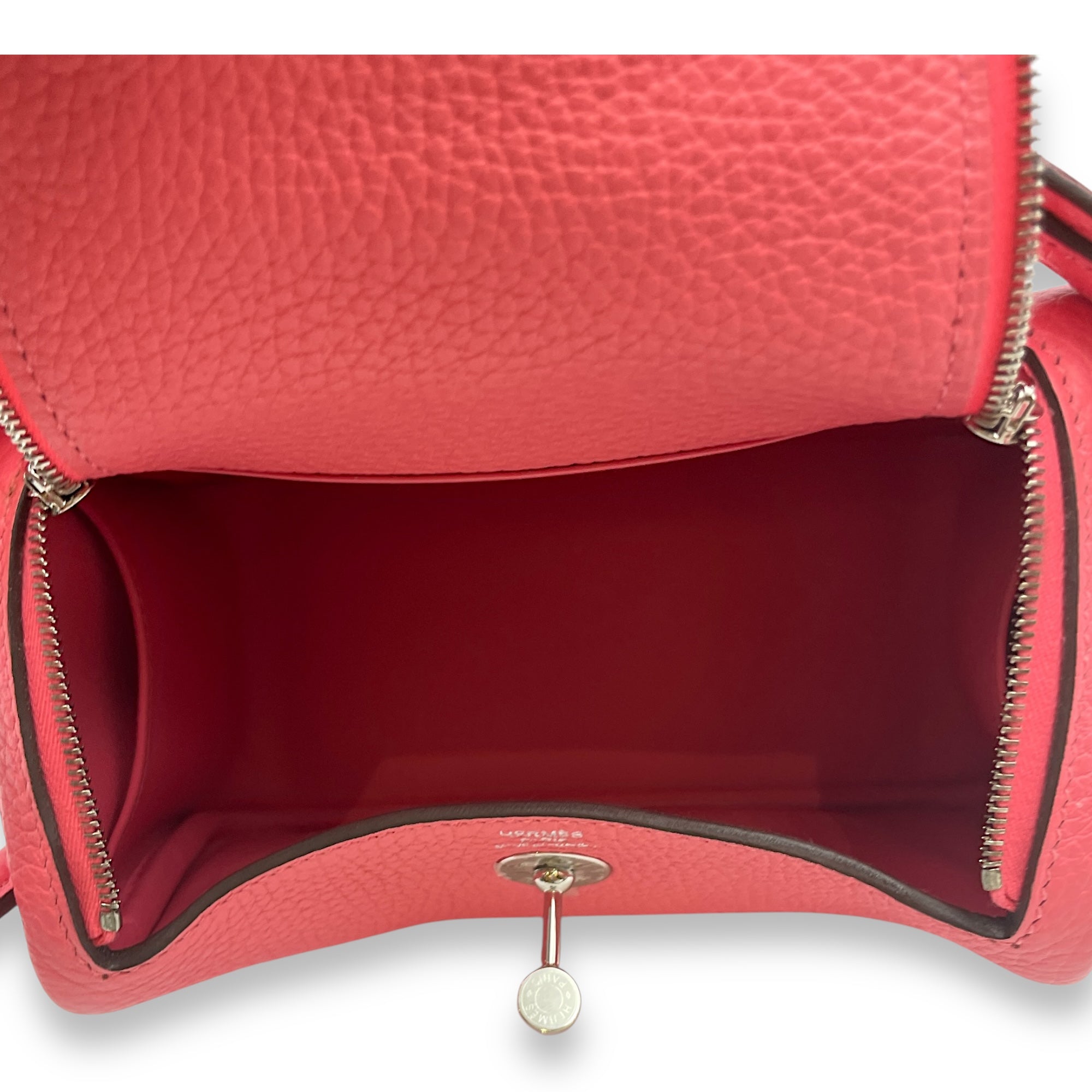Lindy Mini Rose Azalea in Clemence, Palladium hardware