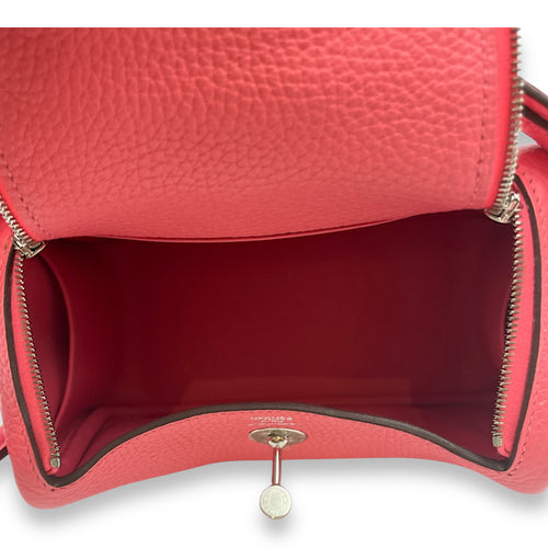 Lindy Mini Rose Azalea in Clemence, Palladium hardware