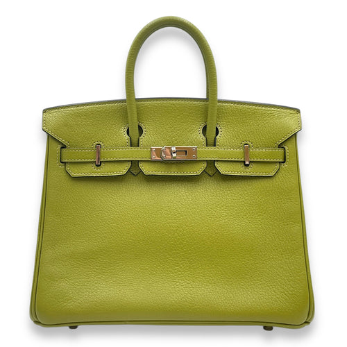 Birkin 25 Vert Anis in Chevre Mysore, Palladium hardware