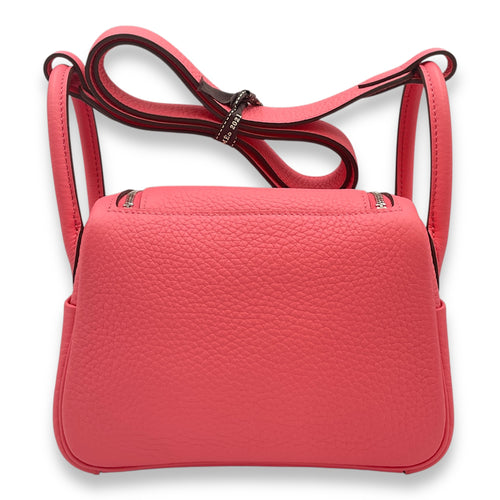 Lindy II Mini Rose Azalea in Clemence, Palladium hardware