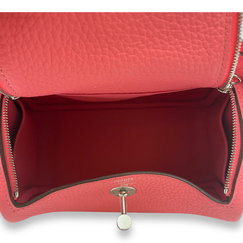 Lindy II Mini Rose Azalea in Clemence, Palladium hardware