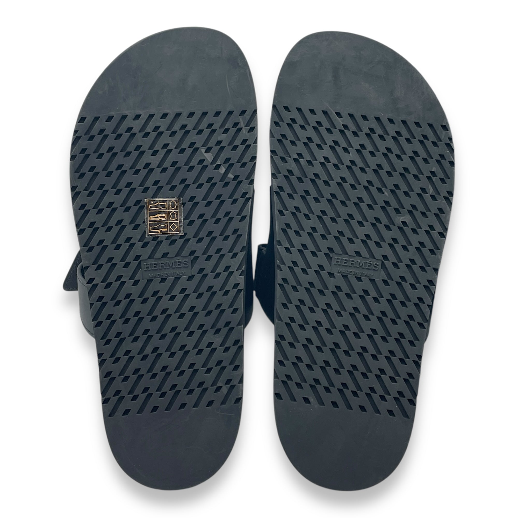 Chypre 38.5 Black Sandal in Calfskin