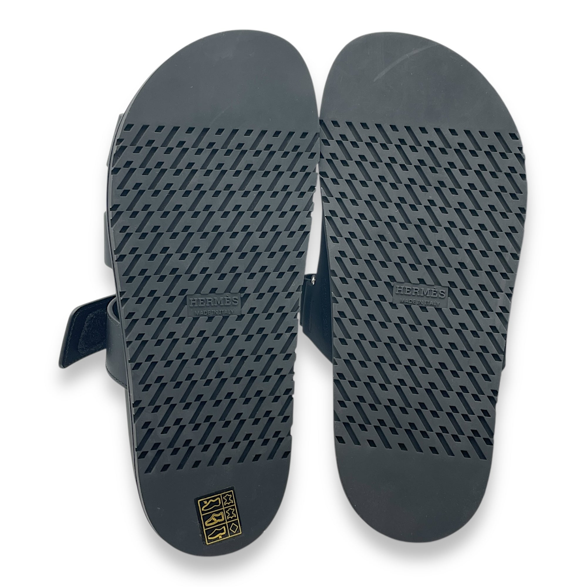 Chypre 38.5 Black Sandal in Calfskin