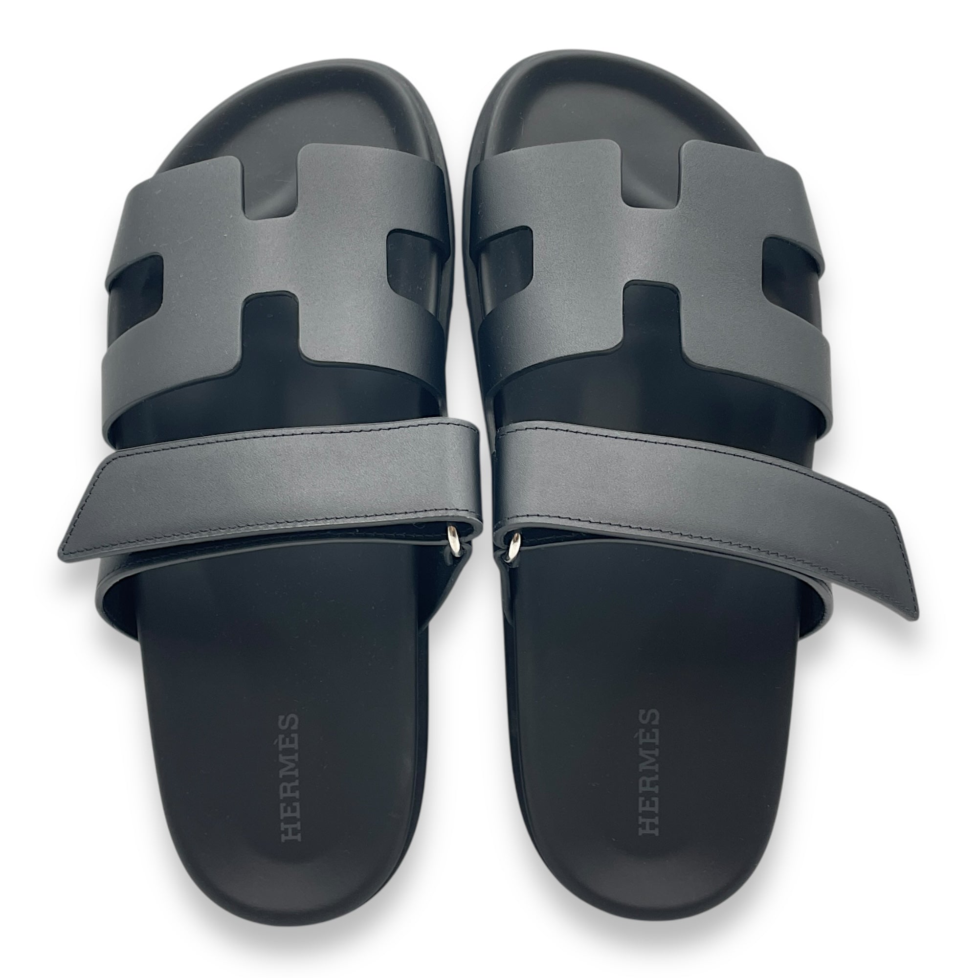 Chypre 38.5 Black Sandal in Calfskin