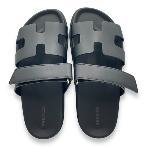 Chypre 38.5 Black Sandal in Calfskin