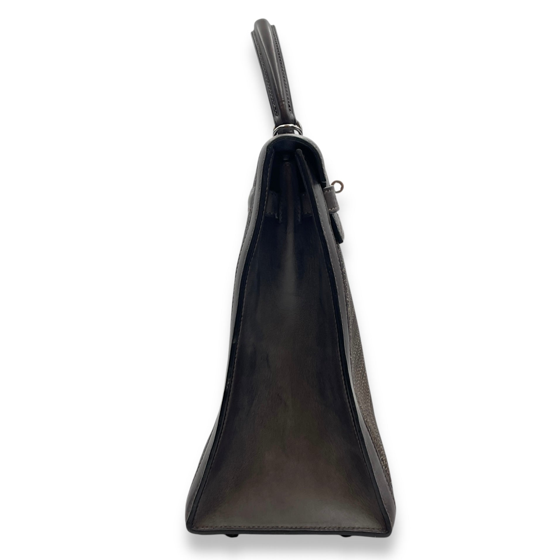HSS Sellier Kelly 35 Brown in Barenia/Crinoline, Ruthenium hardware