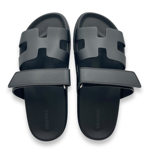 Chypre 38.5 Black Sandal in Calfskin