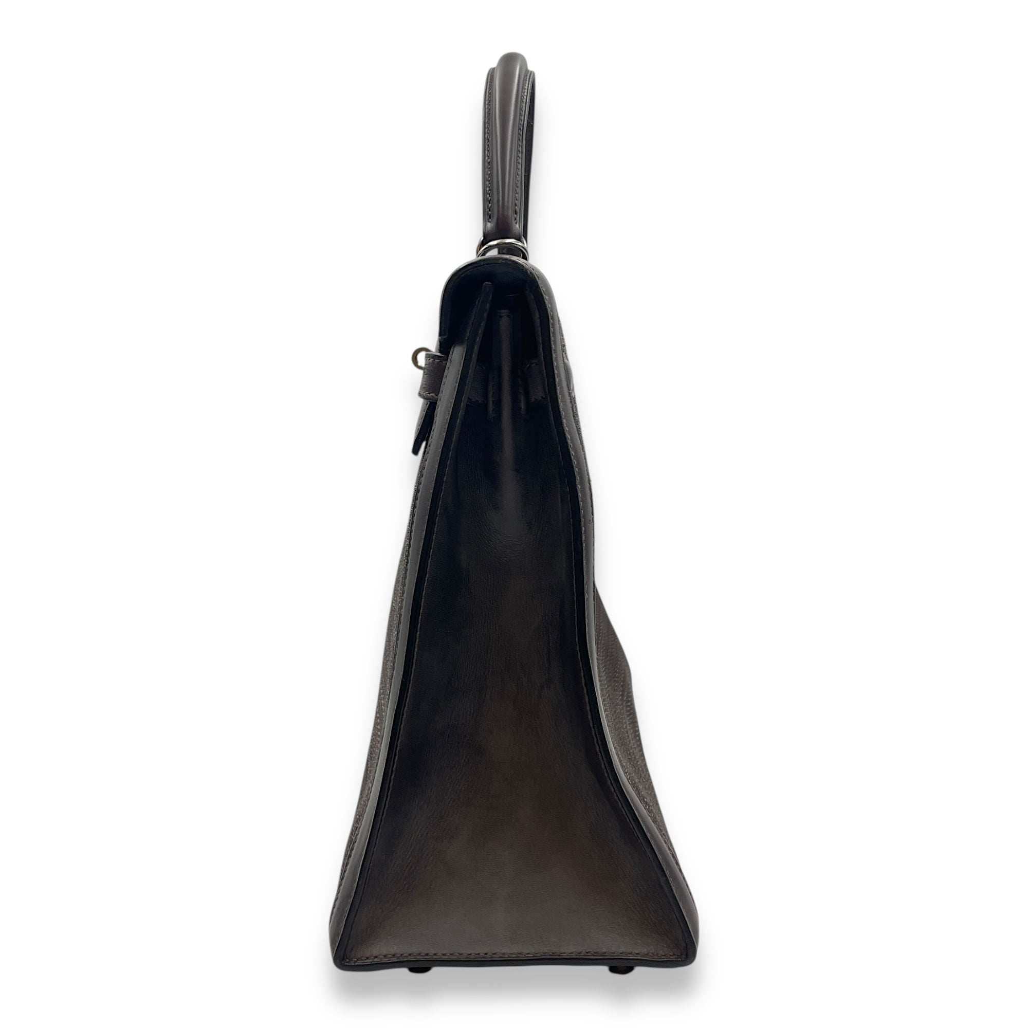 HSS Sellier Kelly 35 Brown in Barenia/Crinoline, Ruthenium hardware