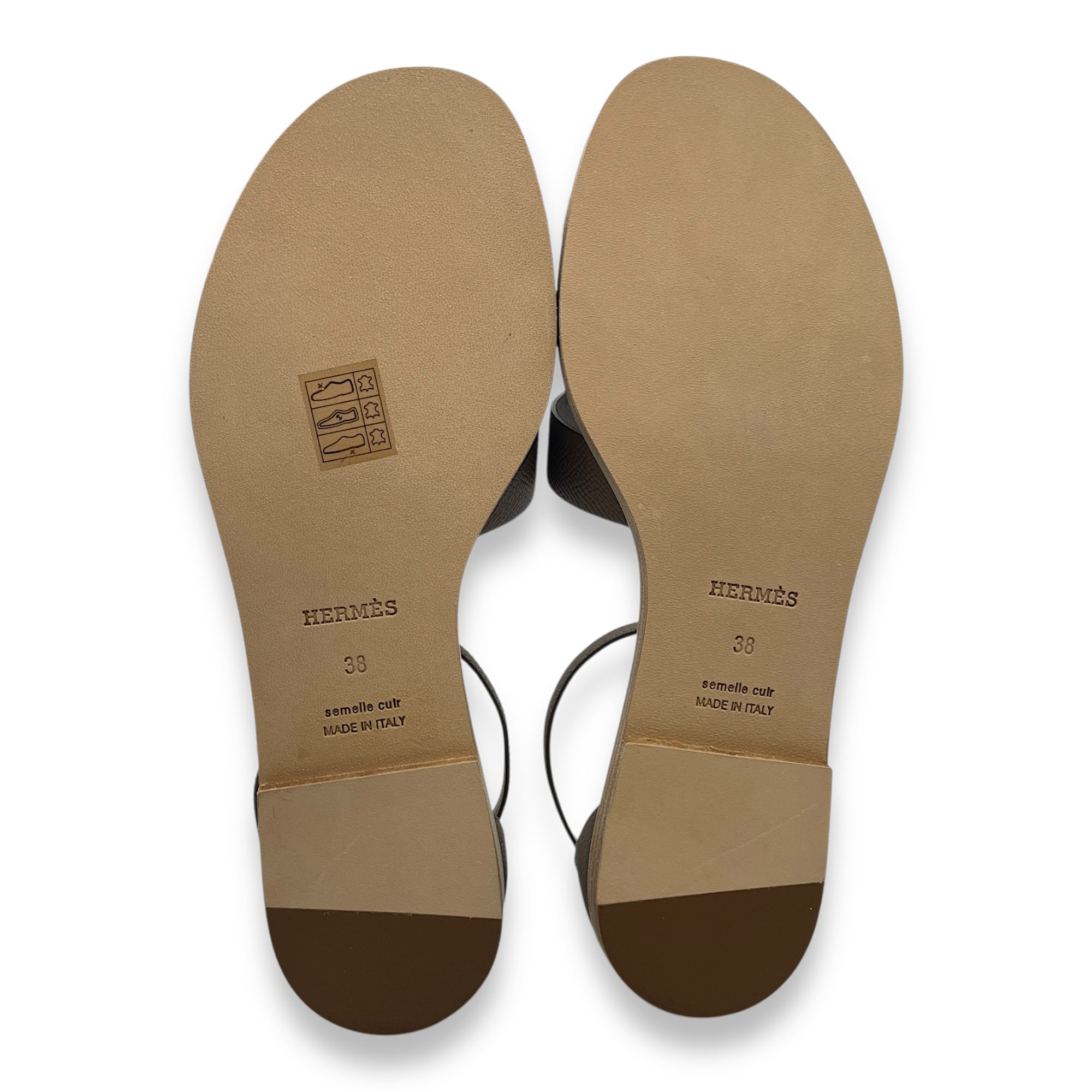 Santorini 38 Etoupe Sandal in Epsom