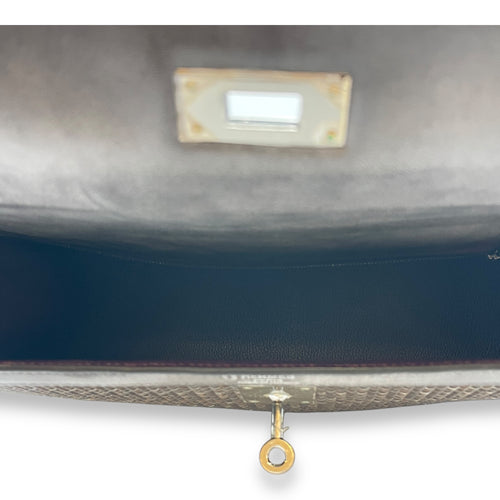HSS Sellier Kelly 35 Brown in Barenia/Crinoline, Ruthenium hardware