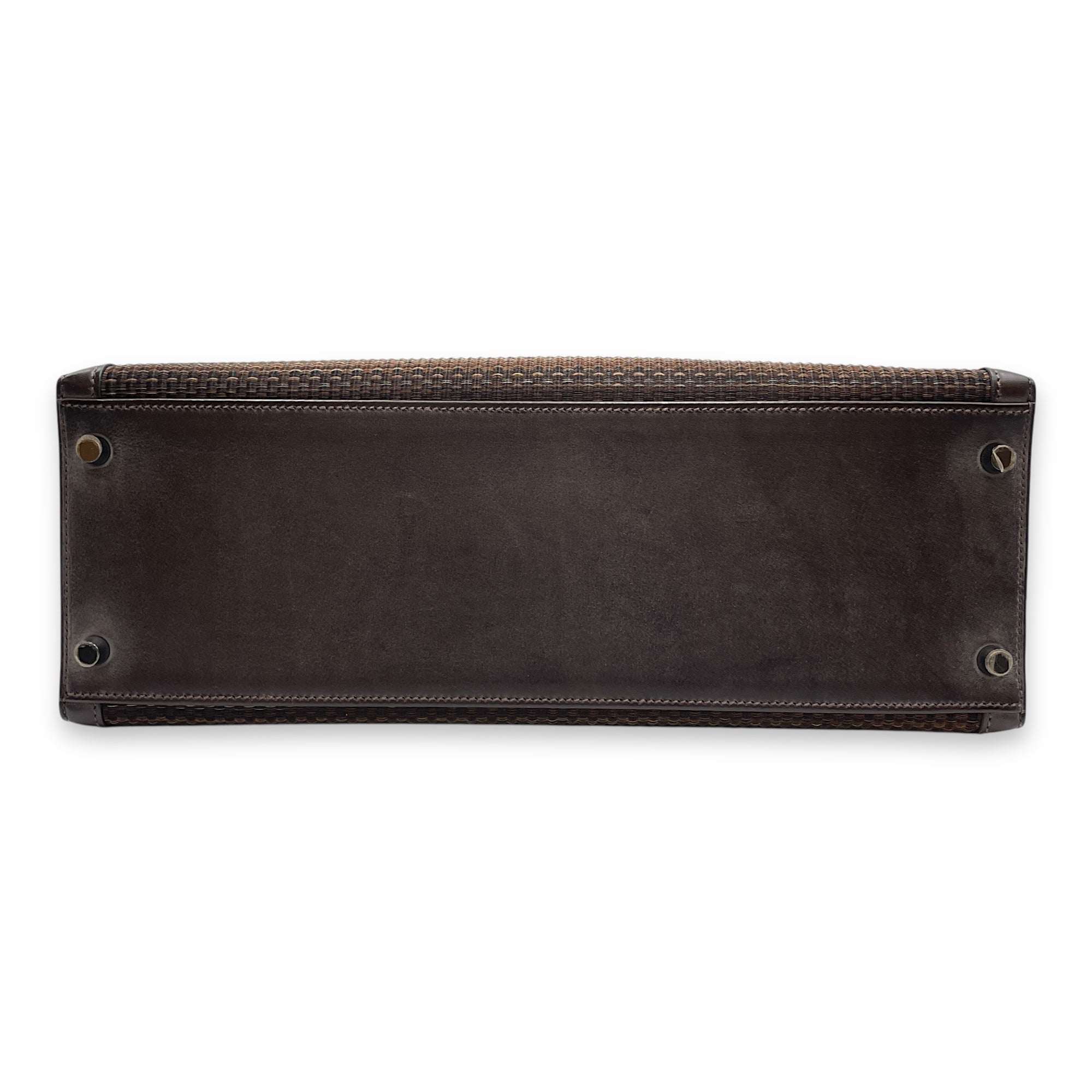 HSS Sellier Kelly 35 Brown in Barenia/Crinoline, Ruthenium hardware