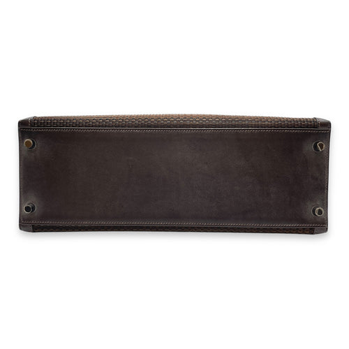 HSS Sellier Kelly 35 Brown in Barenia/Crinoline, Ruthenium hardware