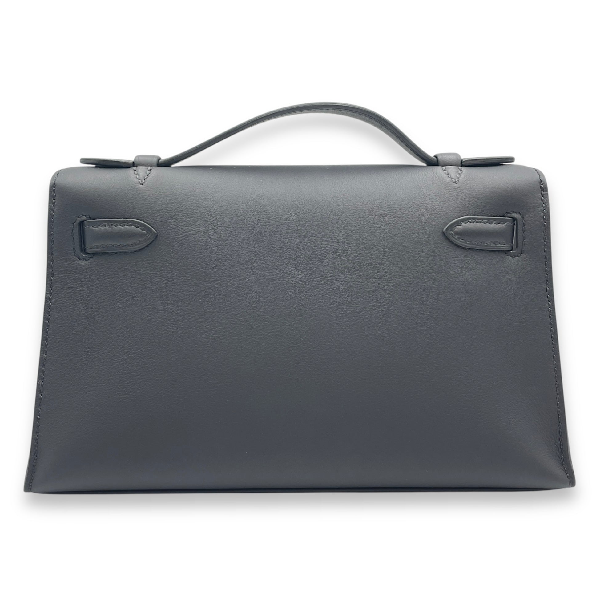 Kelly Pochette Black in Swift, Gold hardware